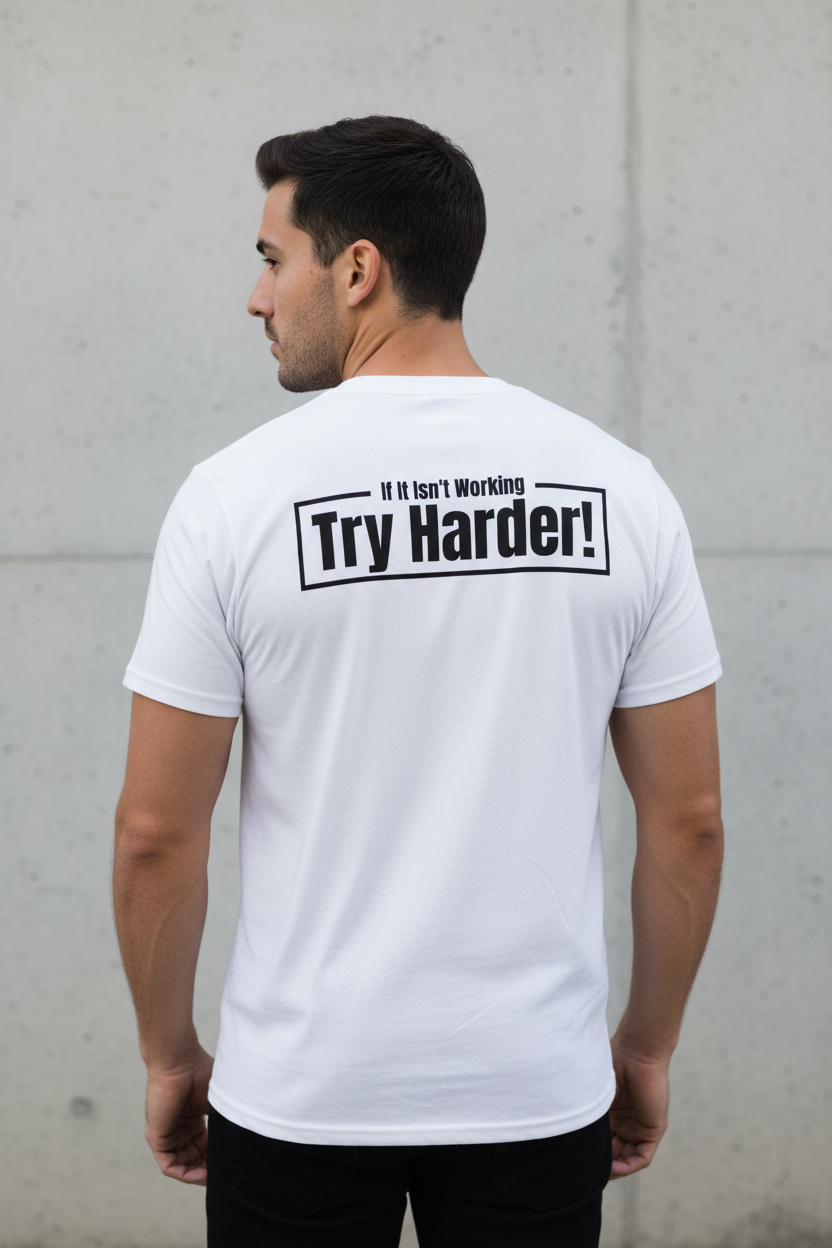 Not For You - Stay Strong - Do Work - Try Harder - T-shirt - Left Chest and Upper Back